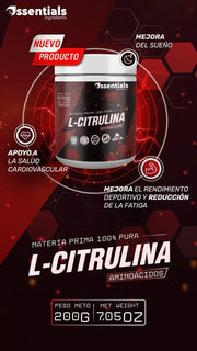 L-CITRULINA 200 GR ESSENTIALS - Bioinfinitysas