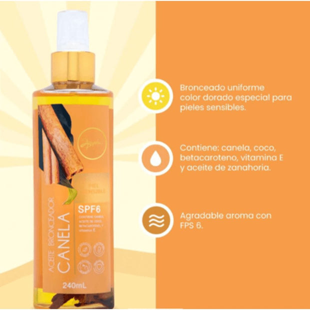 Aceite bronceador de Canela Anyeluz - Bioinfinitysas