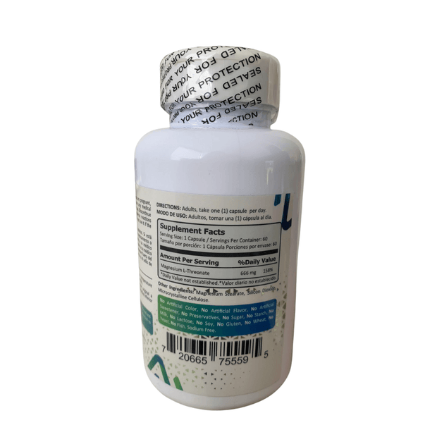 MAGNESIUM L-THREONATE  666 MG  60 CAPSULAS  MAGPRO