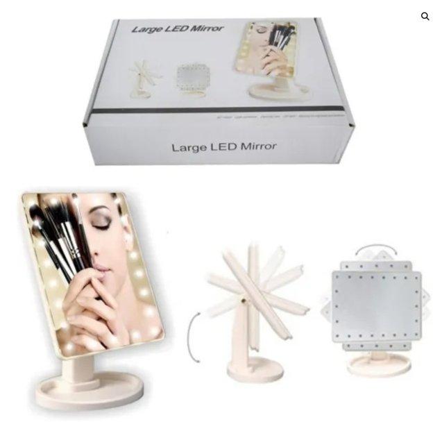 Espejo Con Luz Led Para Maquillaje Tactil 360 A Pilas