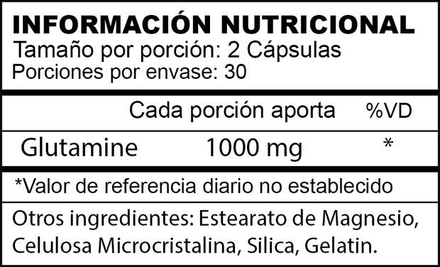 Glutamine 500mg Xtralife - Bioinfinitysas