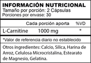 L-Carnitina 500mg Xtralife - Bioinfinitysas