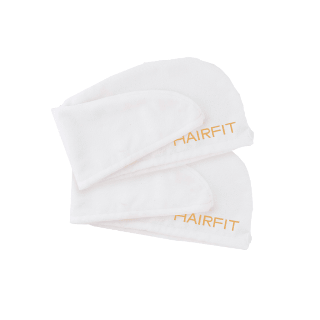 Betz toalla turbante para el pelo de microfibra de color blanco
